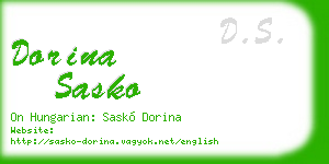 dorina sasko business card